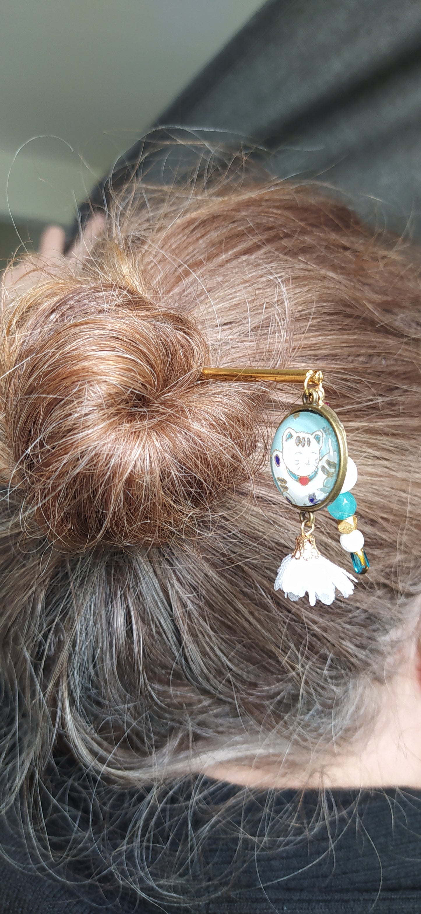 Pic à chignon TURQUOISE NEKO