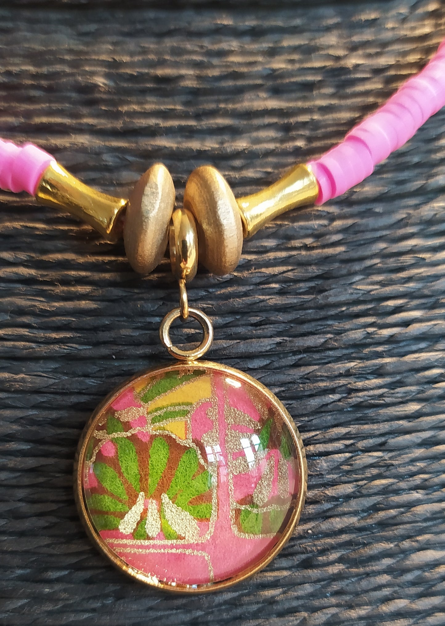 Collier simple ROSE KIKU