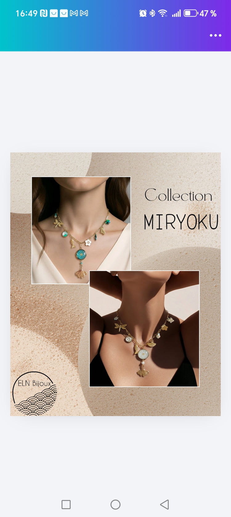 MIRYOKU colliers à breloques