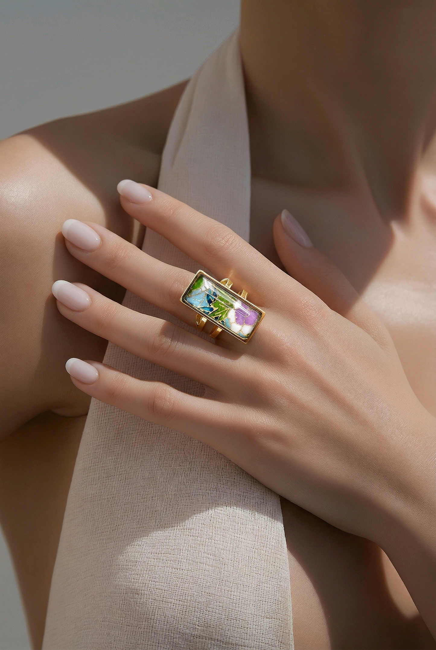 Bague rectangulaire CHO