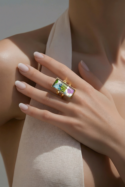 Bague rectangulaire CHO