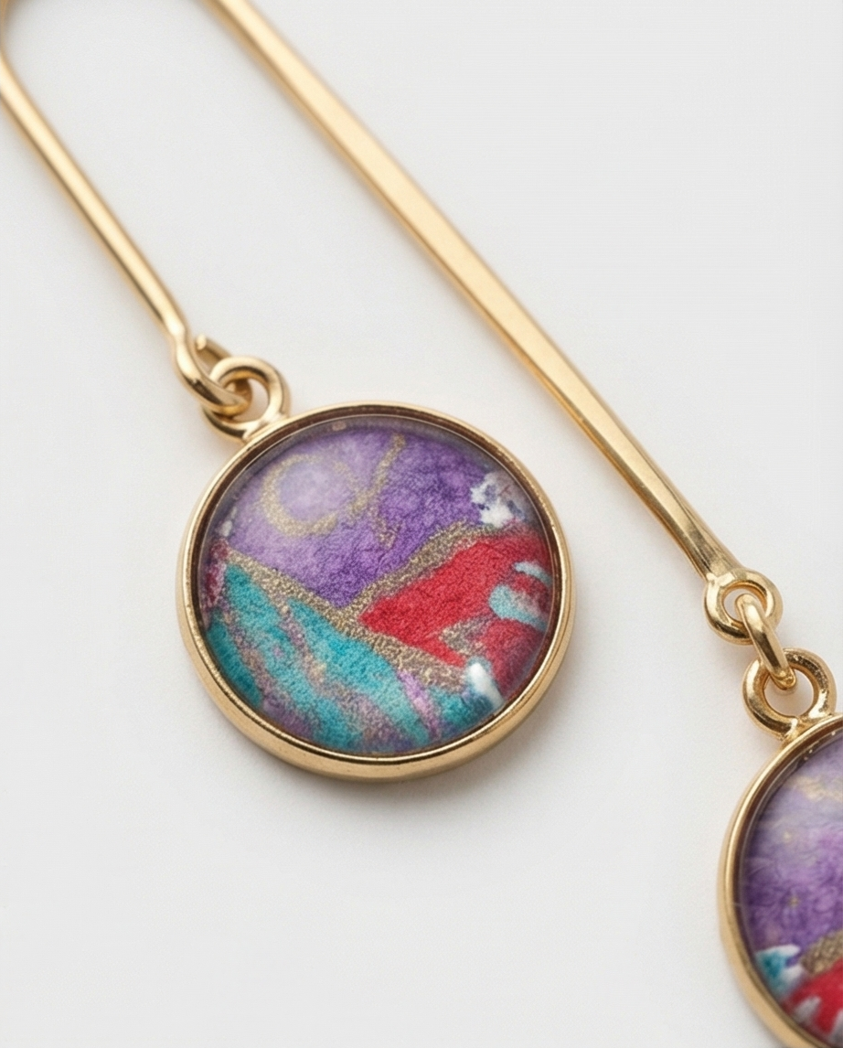 Boucles d'oreilles doubles CHO