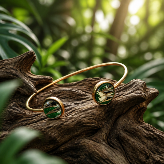 Bracelet double 20mm JUNGLE vert