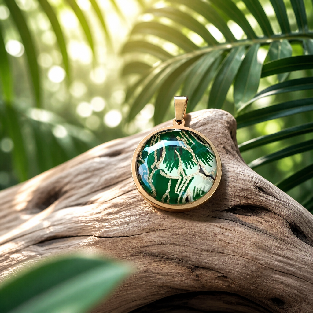 Médaillon 20mm JUNGLE vert