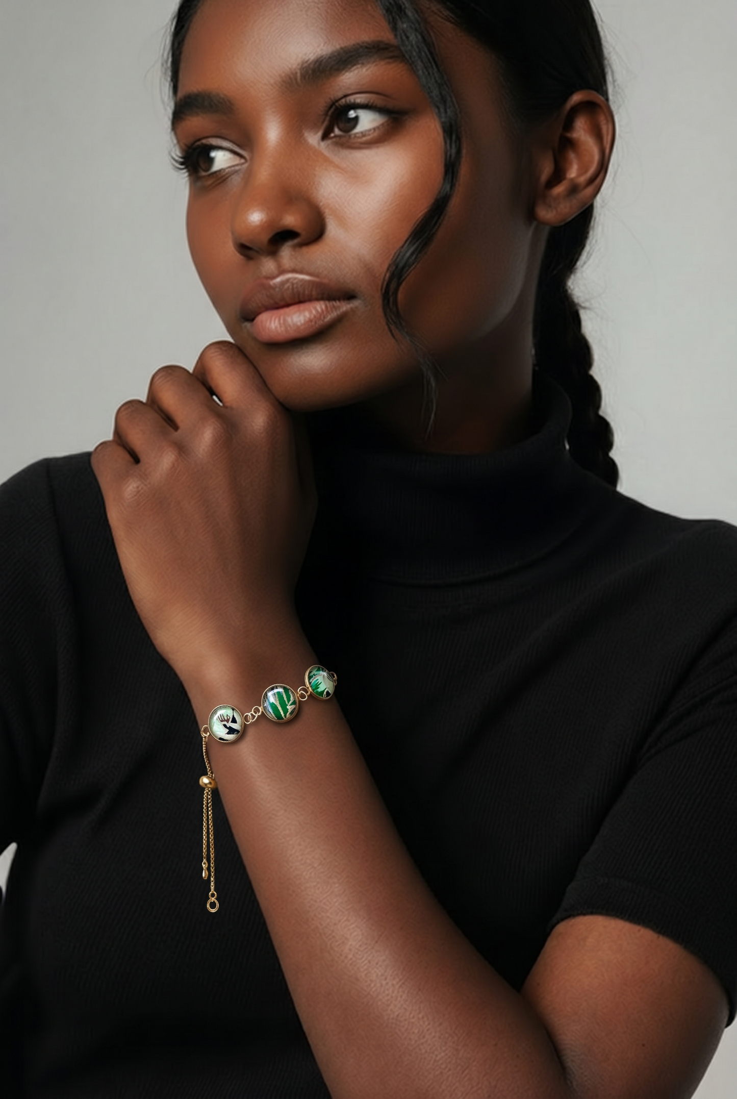 Bracelet triple JUNGLE vert
