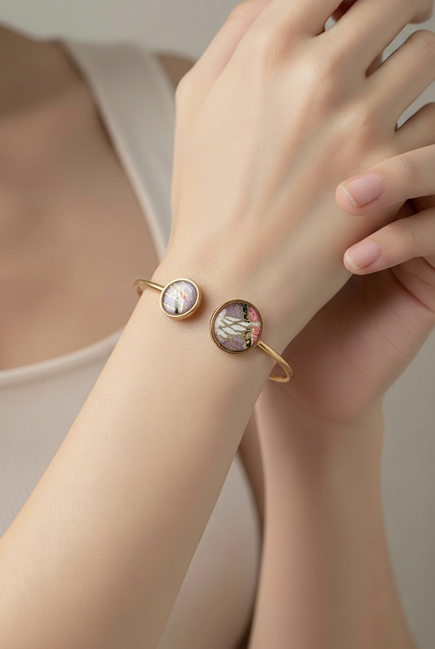 Bracelet double GRUE violet