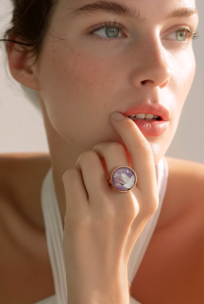 Bague 25mm  GRUE violet