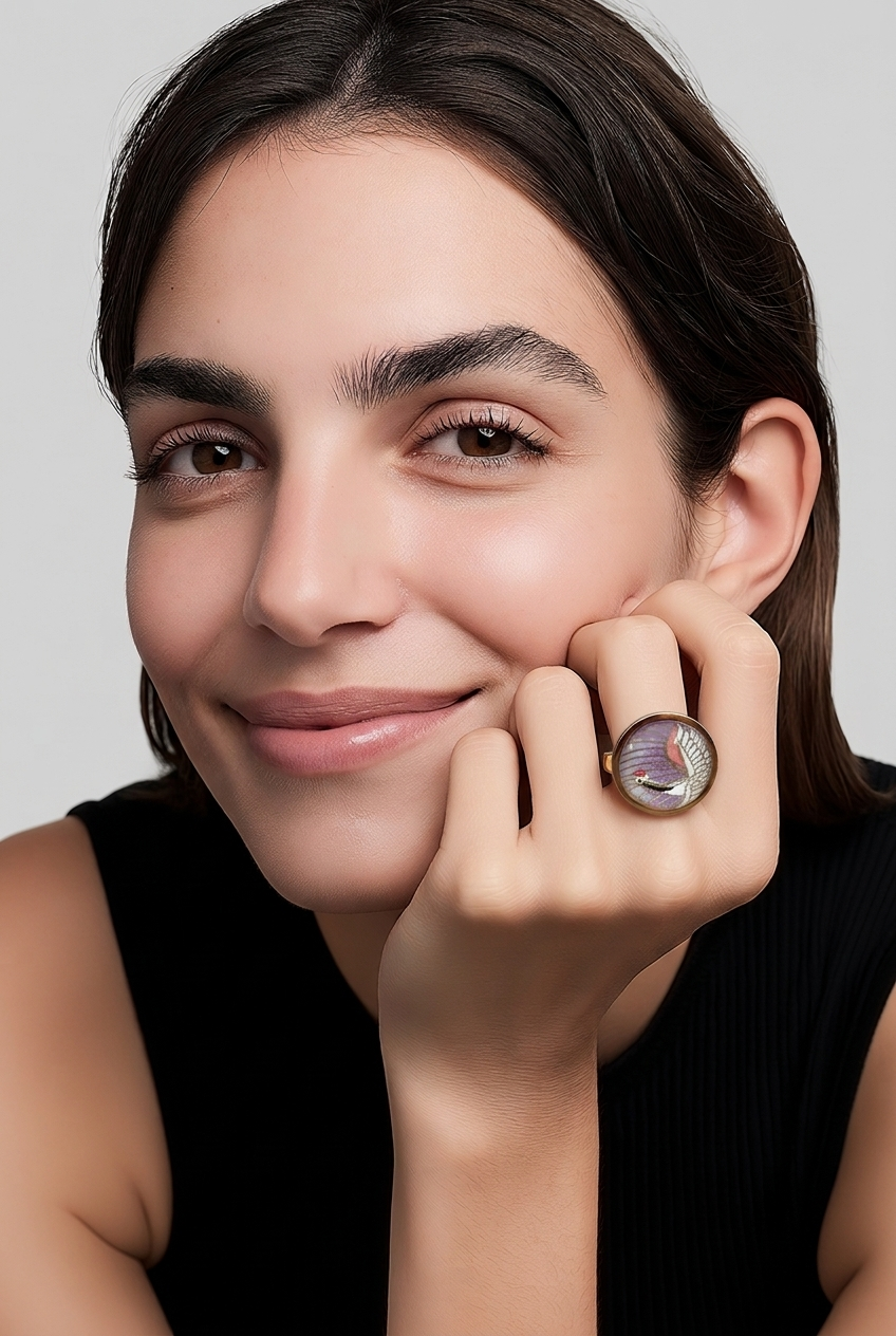 Bague 20mm  GRUE violet