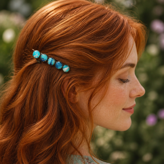 Barrette 5m PETITE bleu turquoise