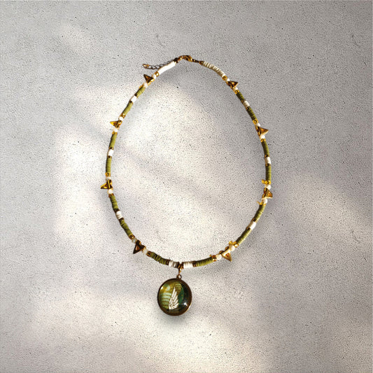Collier simple GRUE VERT