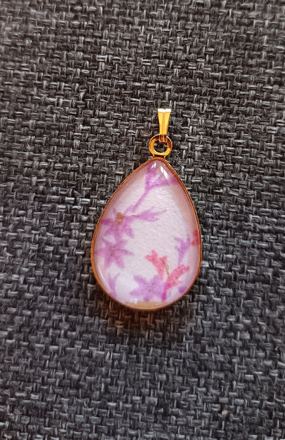 Médaillon goutte SENSU mauve