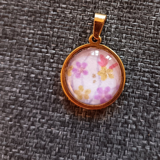Médaillon petit 20mm SENSU mauve