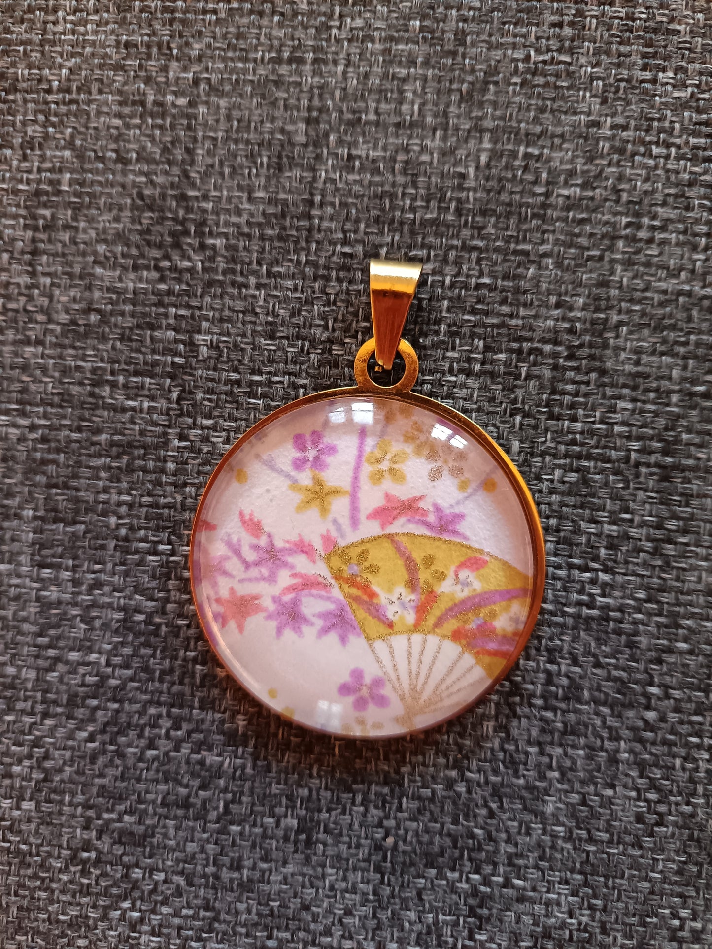 Médaillon bulle 40mm SENSU mauve