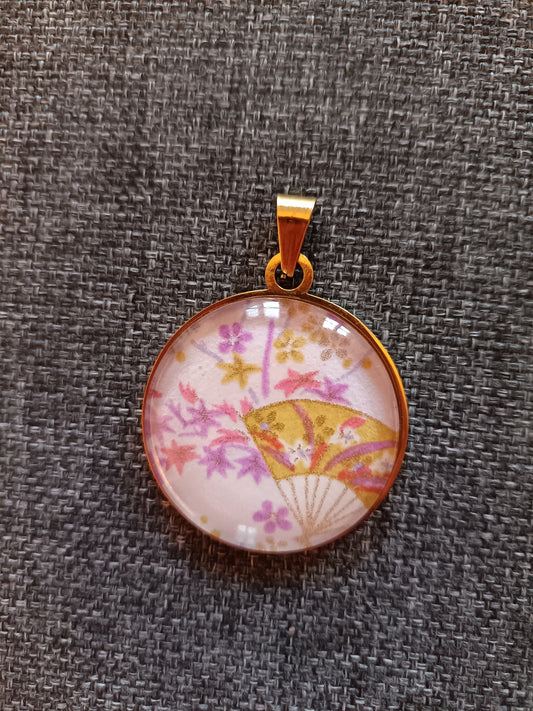 Médaillon bulle 40mm SENSU mauve
