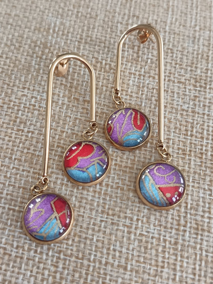 Boucles d'oreilles doubles CHO
