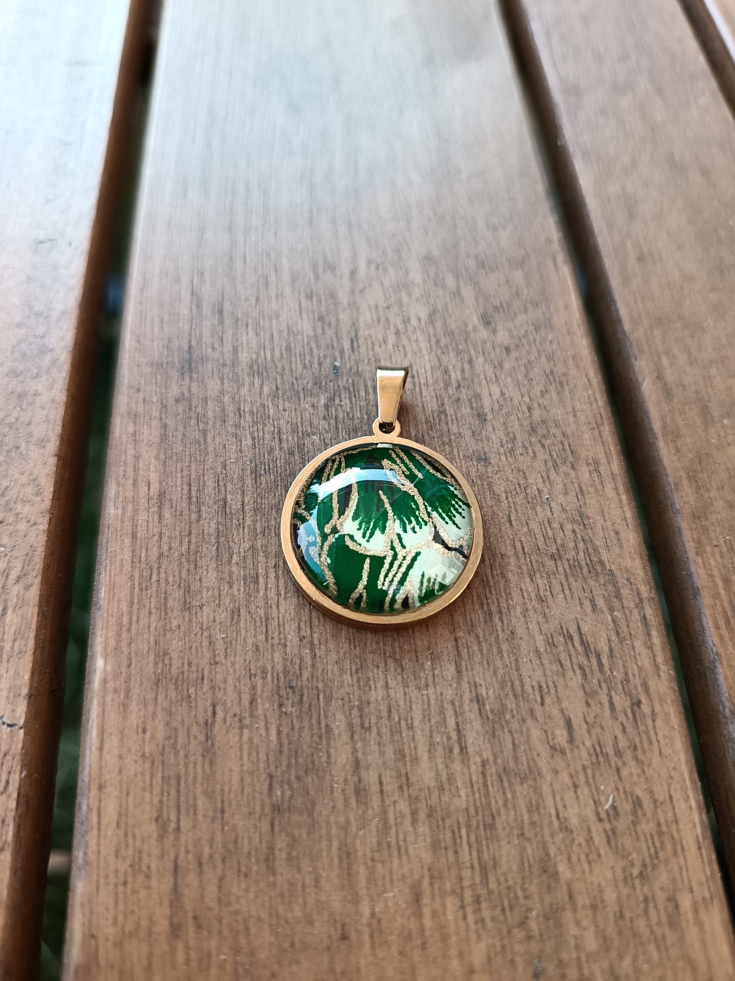 Médaillon 20mm JUNGLE vert