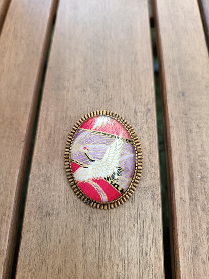 Broche GRUE violet