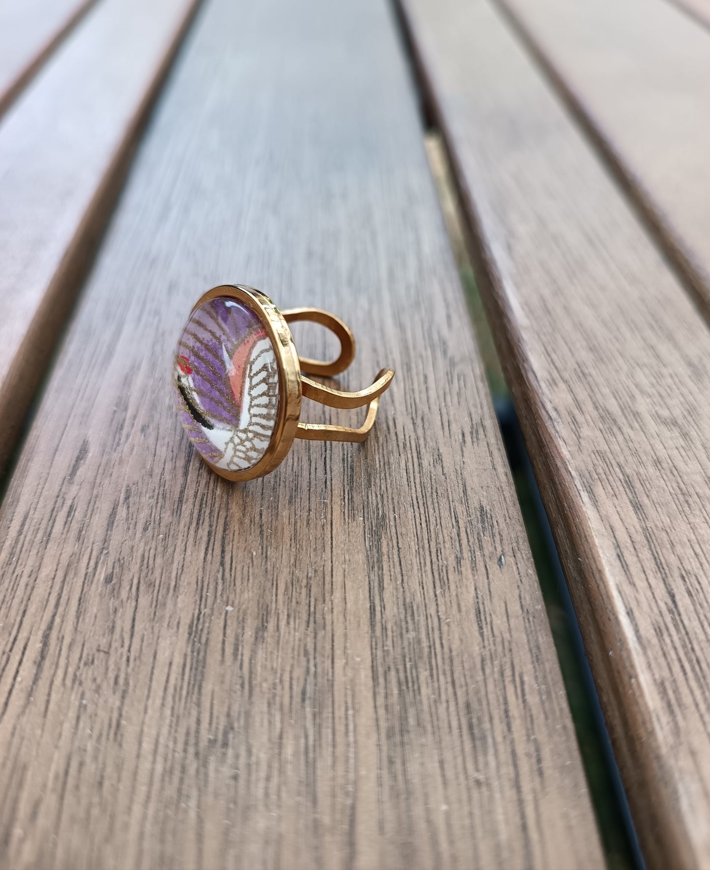 Bague 20mm  GRUE violet