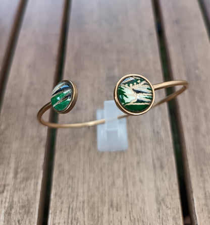 Bracelet double 20mm JUNGLE vert