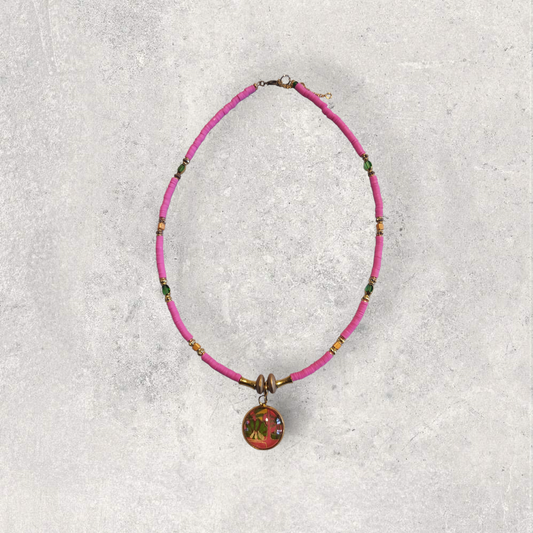 Collier simple ROSE KIKU