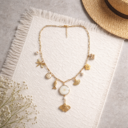 Collier à breloques MIRYOKU blanc