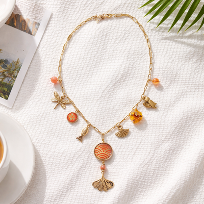 Collier à breloques MIRYOKU orange