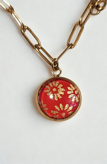 Collier à breloques MIRYOKU rouge